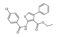 ethyl 2-[(4-chlorobenzoyl)amino]-4-phenylthiophene-3-carboxylate结构式
