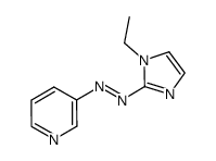 Pyridine, 3-[(1-ethyl-1H-imidazol-2-yl)azo]- (9CI) Structure