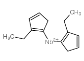 双(乙基环戊二烯基)二氯化铌(IV)结构式