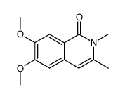 6,7-dimethoxy-2,3-dimethyl-1(2H)-isoquinolinone结构式