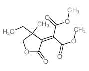 dimethyl 2-(4-ethyl-4-methyl-2-oxo-oxolan-3-ylidene)propanedioate结构式
