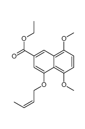 ethyl 4-[(E)-but-2-enoxy]-5,8-dimethoxynaphthalene-2-carboxylate Structure