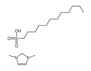 1,3-dimethyl-1,2-dihydroimidazol-1-ium,dodecane-1-sulfonate结构式