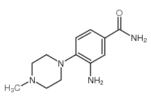 3-氨基-4-(4-甲基-哌嗪-1-基)-苯甲酰胺结构式
