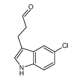 3-(5-chloro-1H-indol-3-yl)propanal结构式