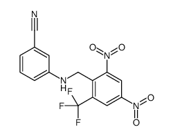 3-[[2,4-dinitro-6-(trifluoromethyl)phenyl]methylamino]benzonitrile结构式
