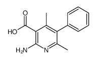 2-amino-4,6-dimethyl-5-phenylpyridine-3-carboxylic acid Structure