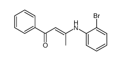 (E)-3-((2-bromophenyl)amino)-1-phenylbut-2-en-1-one结构式