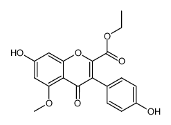 7-hydroxy-3-(4-hydroxy-phenyl)-5-methoxy-4-oxo-4H-chromene-2-carboxylic acid ethyl ester结构式