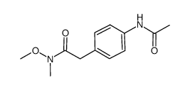 2-(4-acetamidophenyl)-N-methoxy-N-methylacetamide结构式