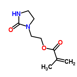2-甲基-2-丙烯酸-2-(2-氧代-1-咪唑啉基)乙基酯结构式