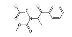 dimethyl 1-(1-oxo-1-phenylpropan-2-yl)hydrazine-1,2-dicarboxylate结构式