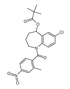 2,2-dimethylpropionic acid 7-chloro-1-(2-methyl-4-nitrobenzoyl)-2,3,4,5-tetrahydro-1H-benzo[b]azepin-5-yl ester Structure
