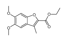 ethyl 5,6-dimethoxy-3-methylbenzo-(b)-furan-2-carboxylate结构式