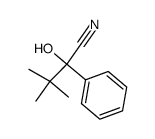2-Hydroxy-3,3-dimethyl-2-phenyl-butyronitrile结构式