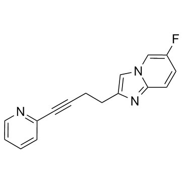6-氟-2-[4-(吡啶-2-基)-3-丁炔基]咪唑并[1,2-A]吡啶图片