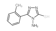 4-氨基-5-(2-甲基苯基)-4H-1,2,4-噻唑-3-硫醇结构式