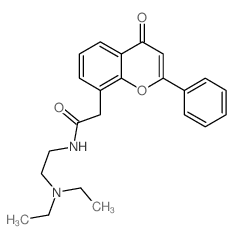 N-(2-diethylaminoethyl)-2-(4-oxo-2-phenyl-chromen-8-yl)acetamide结构式