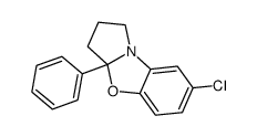 7-chloro-3a-phenyl-1,2,3,3a-tetrahydrobenzo[d]pyrrolo[2,1-b]oxazole结构式