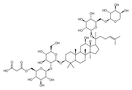 malonyl-ginsenoside Rb2结构式