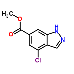 4-氯-1H-吲唑-6-羧酸甲酯结构式