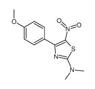 4-(4-methoxyphenyl)-N,N-dimethyl-5-nitro-1,3-thiazol-2-amine结构式