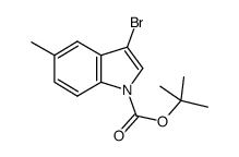 1-Boc-3-溴-5-甲基吲哚结构式