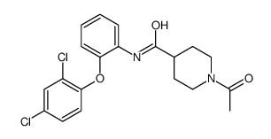 1-acetyl-N-[2-(2,4-dichlorophenoxy)phenyl]piperidine-4-carboxamide结构式