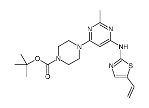 4-[2-甲基-6-(5-乙烯基-噻唑-2-基氨基)-嘧啶-4-基]-哌嗪-1-羧酸叔丁酯结构式