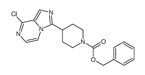 4-(8-氯咪唑并[1,5-a]吡嗪-3-基)-1-哌啶甲酸苄酯结构式