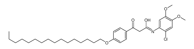 N-(2-chloro-4,5-dimethoxyphenyl)-3-[p-(hexadecyloxy)phenyl]-3-oxopropionamide结构式