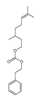 3,7-dimethyloct-6-en-1-yl phenethyl carbonate结构式