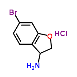 6-溴-2,3-二氢苯并呋喃-3-胺结构式