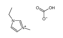 1-乙基-3-甲基咪唑鎓碳酸氢盐溶液结构式