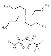 三丁基(2-甲氧基乙基)磷双三氟甲基磺酰亚胺结构式