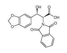 (2R,3S)-3-(1,3-Benzodioxol-5-yl)-3-hydroxy-2-[1,3-dihydro-1,3-dioxo-2H-isoindol-2-yl]propionic acid Structure
