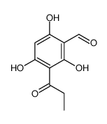 2,4,6-trihydroxy-3-propanoylbenzaldehyde Structure