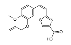 2-[(E)-2-(4-methoxy-3-prop-2-enoxyphenyl)ethenyl]-1,3-thiazole-4-carboxylic acid结构式