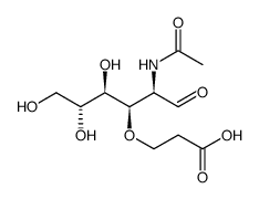 D-Glucose, 2-(acetylamino)-3-O-(2-carboxyethyl)-2-deoxy结构式