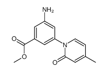 3-amino-5-(4-methyl-2-oxo-2H-pyridin-1-yl)benzoic acid methyl ester Structure
