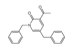 3-acetyl-1,5-dibenzyl-3-pyridin-2(1H)-one Structure
