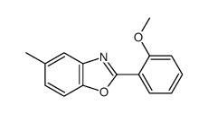 2-(2-甲氧基苯基)-5-甲基苯并[d]噁唑结构式