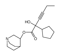 1-azabicyclo[2.2.2]oct-8-yl 2-cyclopentyl-2-hydroxy-hex-3-ynoate结构式