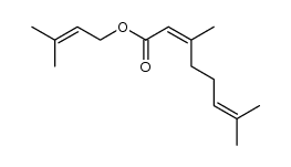 (Z)-3-methylbut-2-en-1-yl 3,7-dimethylocta-2,6-dienoate Structure