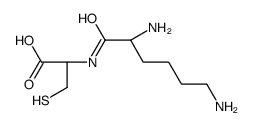 (2R)-2-[[(2S)-2,6-diaminohexanoyl]amino]-3-sulfanylpropanoic acid Structure