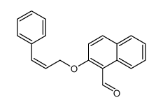 2-(3-phenylprop-2-enoxy)naphthalene-1-carbaldehyde结构式