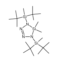 1,4-Bis(di-tert-butylmethylsilyl)-5,5-dimethyl-1,2,3,4-tetraaza-5-sila-2-cyclopenten Structure
