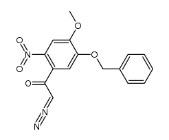 1-(5-benzyloxy-4-methoxy-2-nitro-phenyl)-2-diazo-ethanone Structure