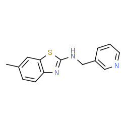 6-Methyl-N-(pyridin-3-ylmethyl)-1,3-benzothiazol-2-amine结构式
