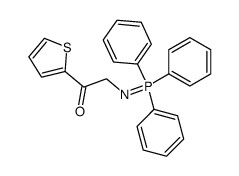 1-(thiophen-2-yl)-2-((triphenyl-5-phosphanylidene)amino)ethan-1-one结构式